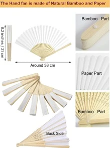 1入組DIY手動扇 - 白色 - 查看 3