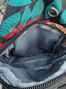 熱帶圖案耳機洞細節單肩包 - 彩色 - 查看 5