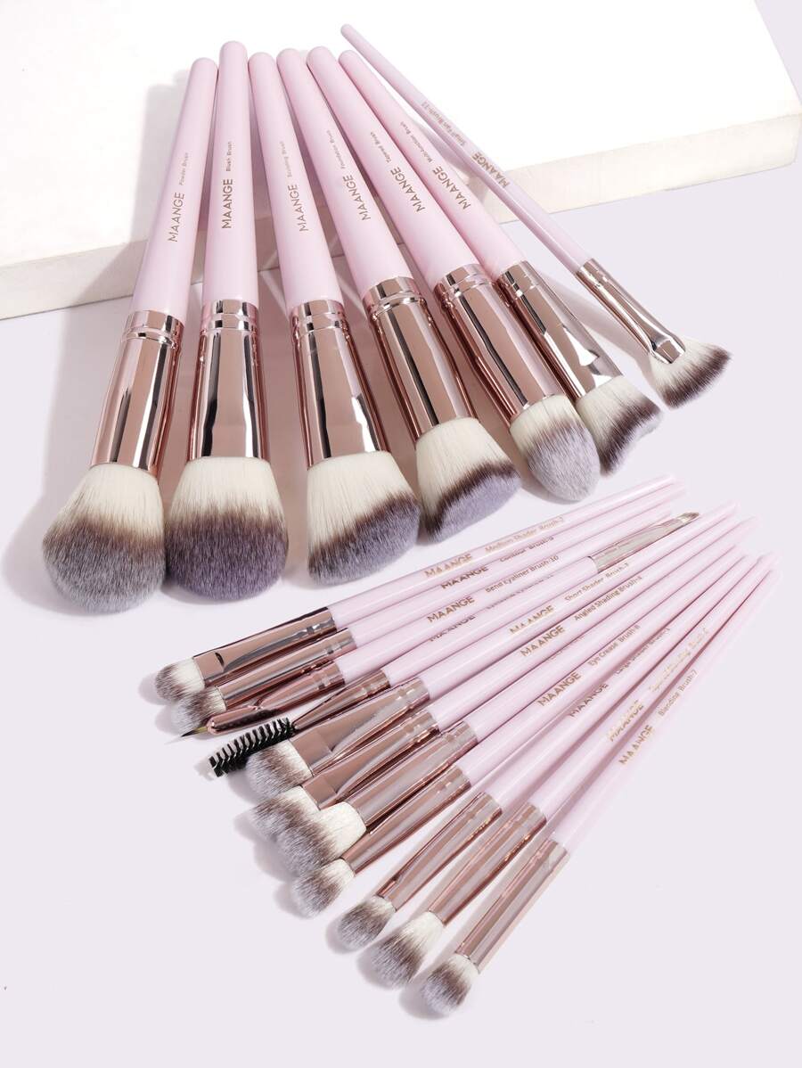 MAANGE 18pcs Makeup Brush Set - Baby Pink - View 1