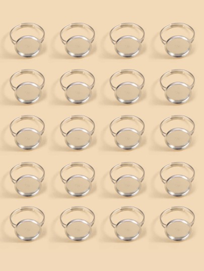 20pcs Round Decor DIY Ring Accessory