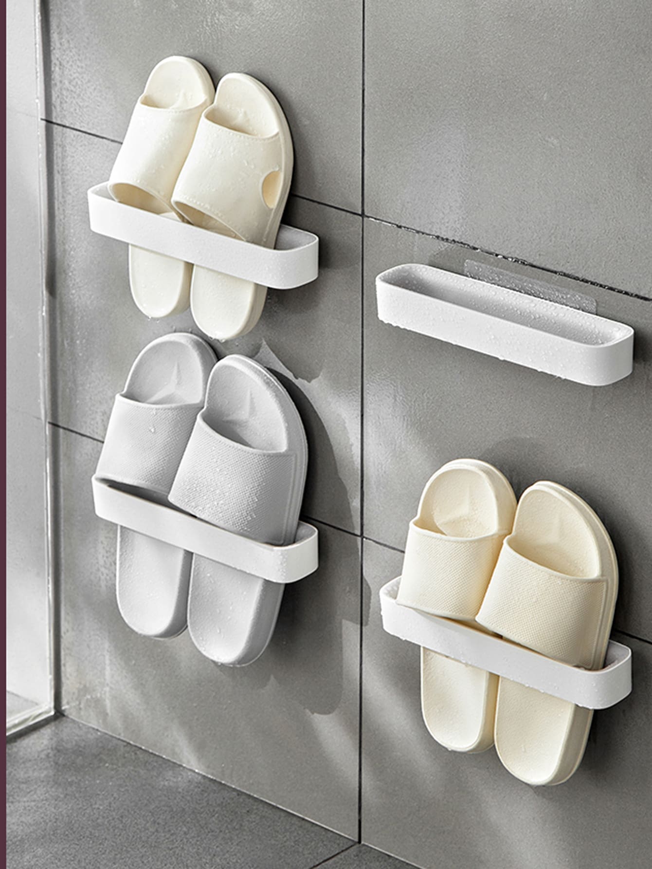 1 pieza Estante liso montado en la pared zapato