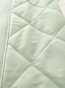 櫻桃和葉子刺繡床單 - 綠色 - 查看 7