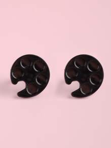 FULL BEAUTY 2件套美甲调色盘，美甲用品，美甲工具，美甲艺术工具，返校季，美甲，美甲贴片工具 - 黑色 - 查看 2