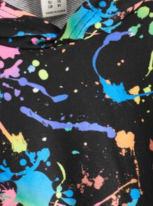 SHEIN 男童反光泼墨图案卫衣，适合春秋季日常穿着 - 彩色 - 查看 5