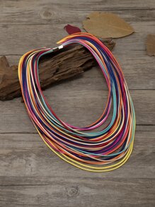 Collana a strati color block - Multicolore - Visualizzare 1
