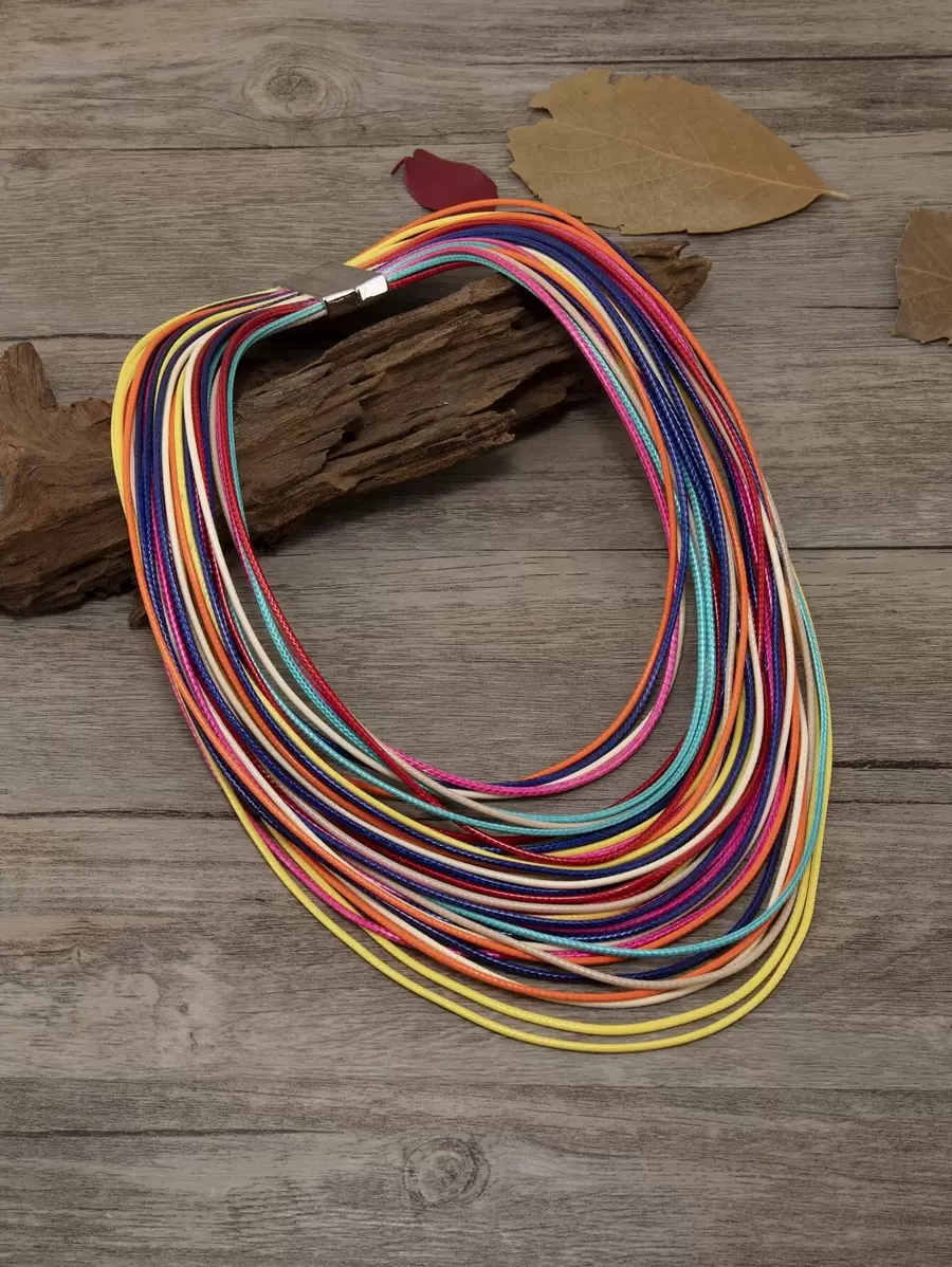 Collana a strati color block - Multicolore - Visualizzare 1