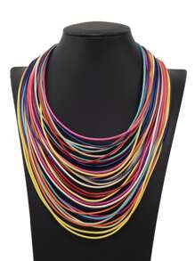 Collana a strati color block - Multicolore - Visualizzare 3