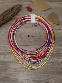 Collana a strati color block - Multicolore - Visualizzare 4
