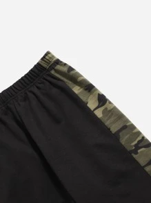 SHEIN Boys Camo Print Pullover & Joggers - Multicolor - View 4