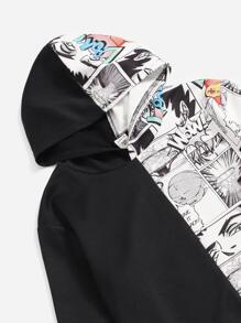 SHEIN Bộ hai mảnh Trai Dây kéo Con số Lá thư Giải trí - Nhiều màu - Xem 4