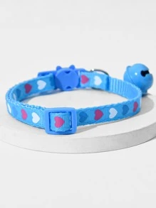 1 cái ngẫu nhiên đầy màu sắc trái tim in cổ áo thú cưng - Nhiều màu - Xem 2