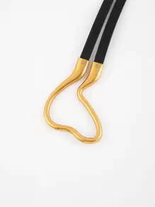 1 chiếc thắt lưng có khóa hình móng ngựa dành cho nữ, có thể điều chỉnh, phù hợp với váy và áo khoác mùa hè, mùa thu, mùa đông, Halloween - màu đen - Xem 3