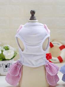 1pc Bow Decor Pet Dress - Pink - View 3