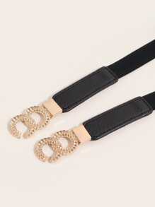 派对简约风格优雅对称扣腰带连衣裙腰带万圣节夏季，学校秋季，秋季，万圣节