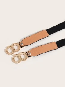 派对简约风格优雅对称扣腰带连衣裙腰带万圣节夏季，学校秋季，秋季，万圣节