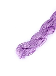 件 944.88 英寸紅色尼龍中國結線，帶有 Ab 玉珠，用於珠寶製作、手鍊和項鍊 Diy 工藝 - 淡紫色 - 查看 3