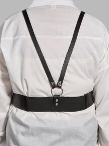 Cinturón arnés con hebilla cuadrada - Negro - Ver 5