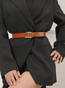 Thắt lưng khóa tròn - màu nâu - Xem 2
