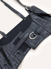 Thắt lưng dây nịt trang trí nội thất - màu đen - Xem 5