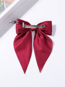 1 Miếng Kích thước nhỏ Nơ Ruy băng Kẹp tóc , Mùa Xuân Kẹp Phụ kiện tóc Đối với phụ nữ - Màu Đỏ Sâu - Xem 3