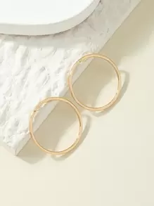 Circle Stud Earrings - Yellow Gold - View 4