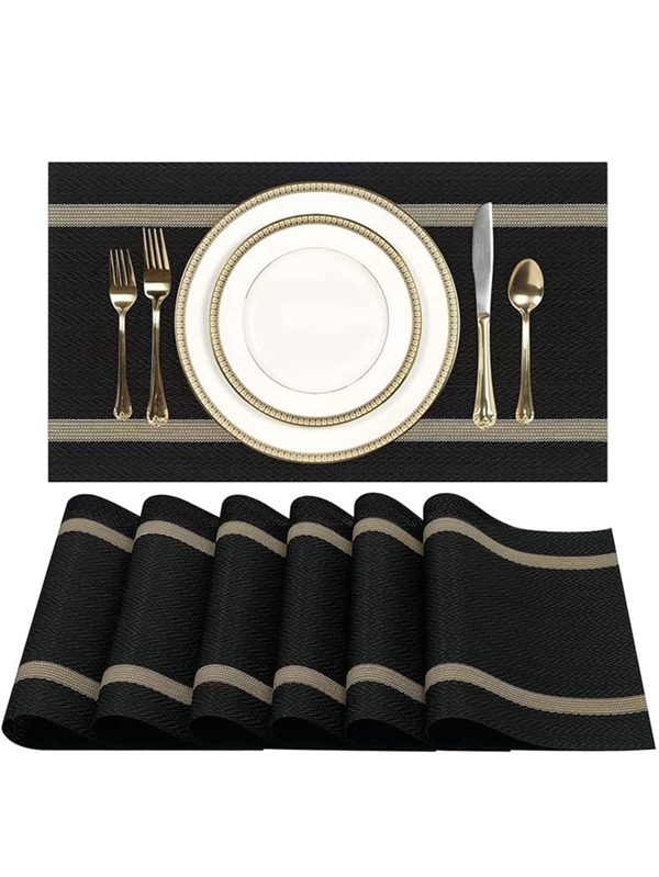 1pc Contrast Striped Placemat