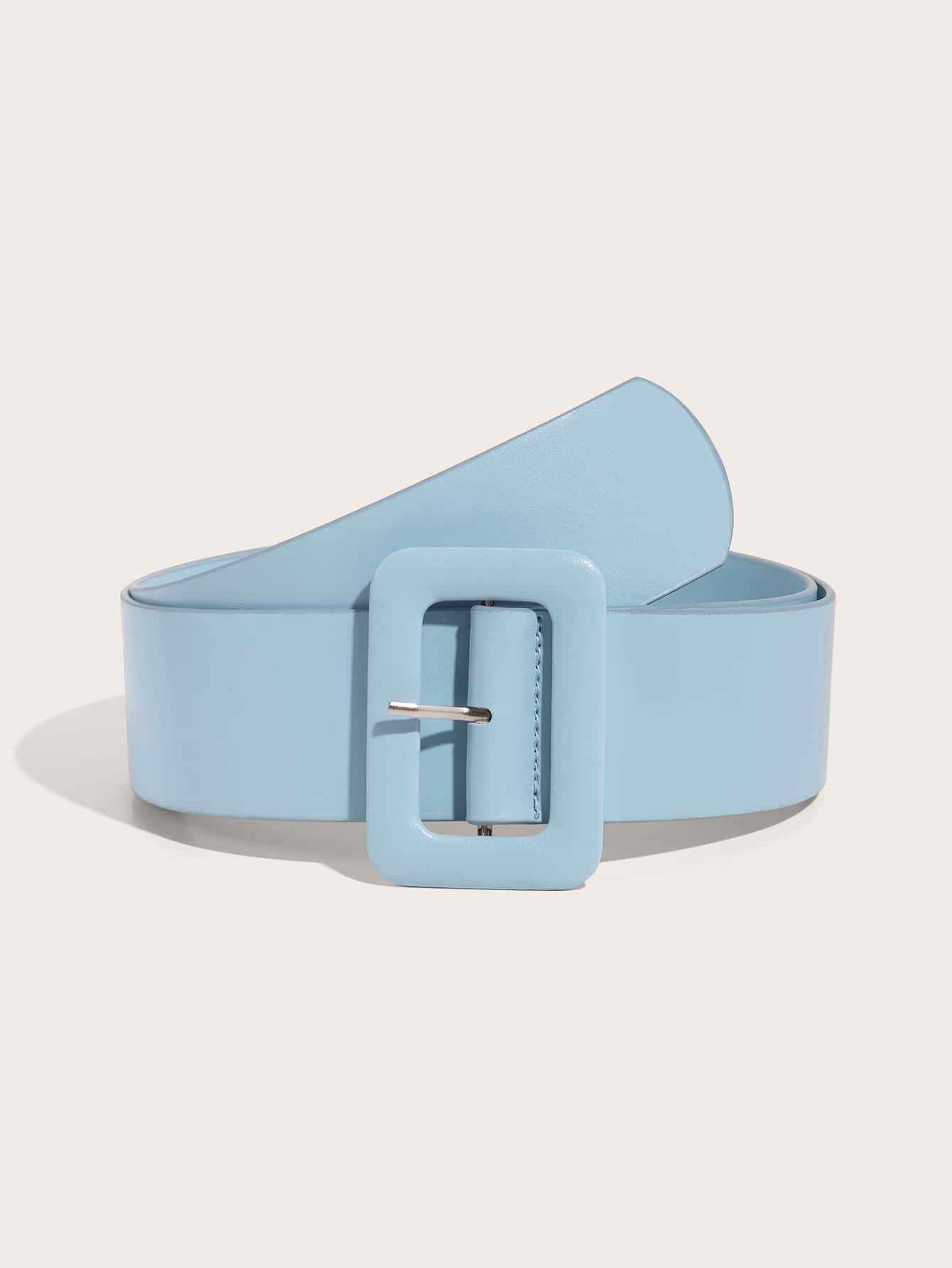 Square Buckle Belt Halloween Summer, School Fall, Autumn, Halloween - Baby Blue - View 1