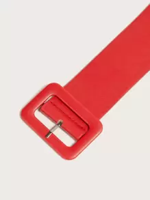 Cinturón con hebilla cuadrada para Halloween, verano, escuela, otoño, Halloween - Rojo - Ver 3