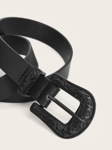 波西米亚风西部牛仔牛仔裤腰带，适合万圣节夏季、秋季、万圣节 - 黑色 - 查看 3