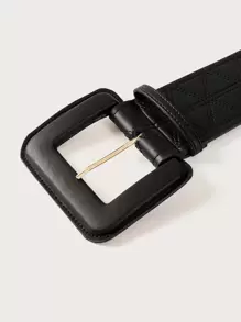 MOTF PREMIUM 1 条女士时尚 PU 扣腰带，高腰宽设计，适合夏季、秋季、万圣节 - 黑色 - 查看 11