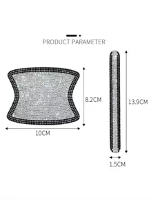 2入組水鑽裝飾車門把手貼紙集 - 黑與白 - 查看 6