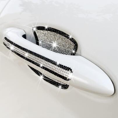 2入組水鑽裝飾車門把手貼紙集