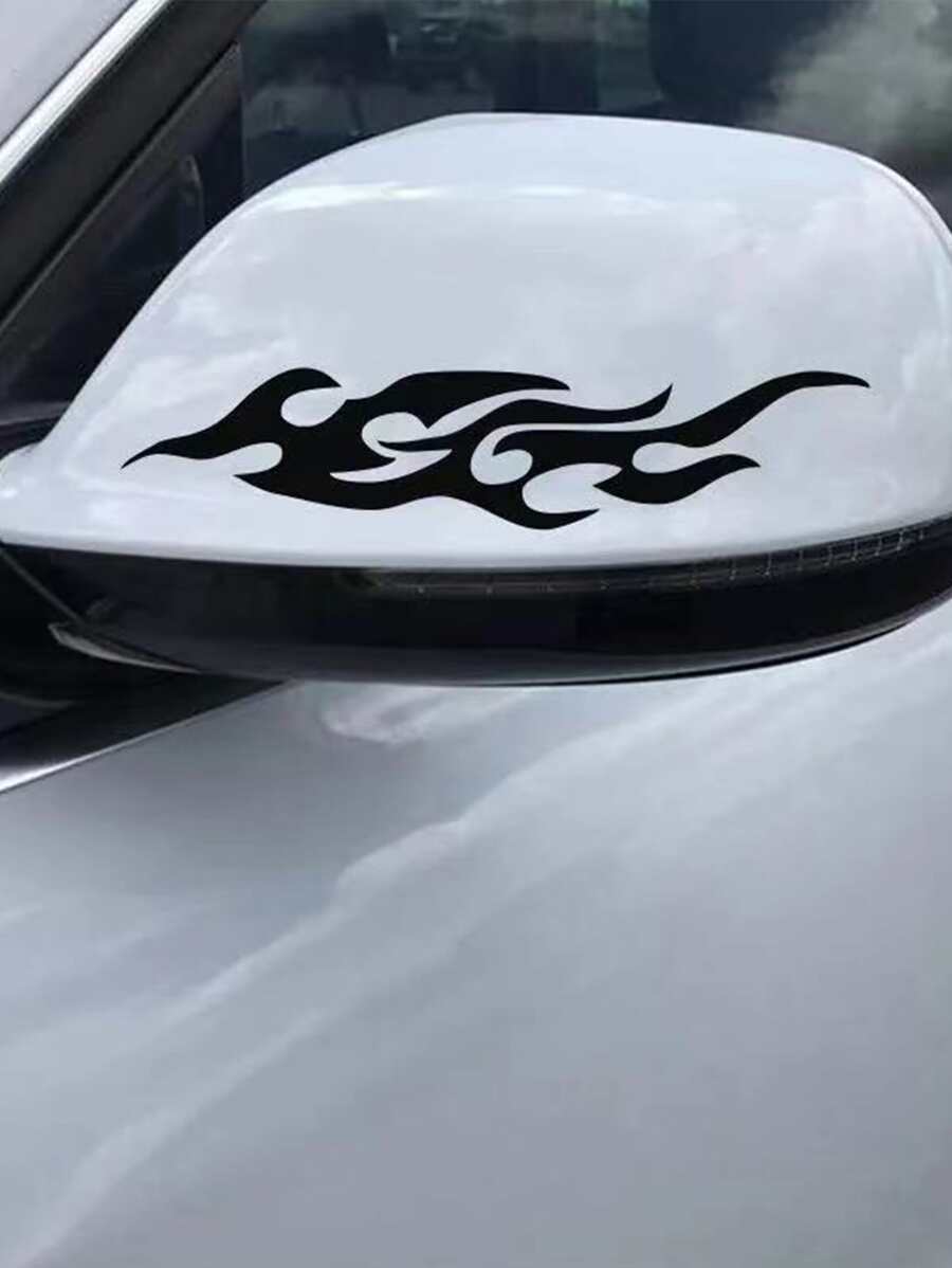 2 ngọn lửa in xe dán - màu đen - Xem 1
