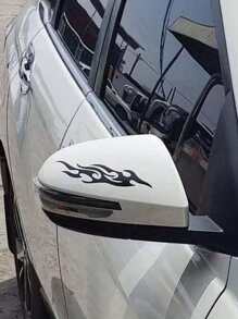 2 ngọn lửa in xe dán - màu đen - Xem 5