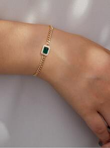 Vòng tay Khối Zirconia  Trang trí - Vàng - Xem 3