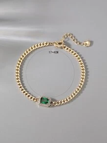 Vòng tay Khối Zirconia  Trang trí - Vàng - Xem 5