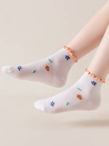 5雙小女童水果和字母圖案短襪 - 彩色 - 查看 5