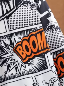 Manfinity Homme 男士 1 件随机流行艺术印花条纹飞行员夹克外出时尚彩色长袖狂欢棒球夹克，适合朋友、丈夫、男朋友的礼物图形动漫夹克，秋季 - 彩色 - 查看 7