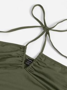 SHEIN ICON Top bandeau con nudo delantero con cordón