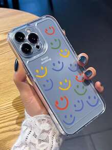 Custodia per telefono trasparente con motivo a faccia cartoni animati - Multicolore - Visualizzare 2