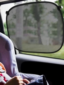 汽车前侧窗遮阳帘，汽车车窗隔热窗帘遮阳板，前后 - 黑色 - 查看 12