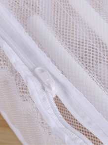 1pc Plain Shoes Laundry Bag - White - View 5