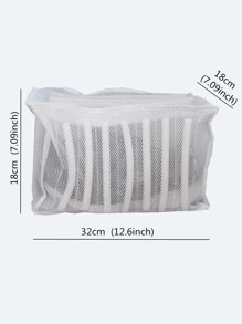 1pc Plain Shoes Laundry Bag - White - View 6