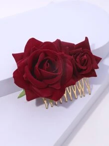 Flower Decor Hair Pin Boho Perfect Gift For Friends For Daily Use Valentine's Day Hair Combs Combs For Hair Side Comb