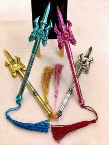 3 piezas Pluma de gel tridente en forma de al azar - Multicolor - Ver 2