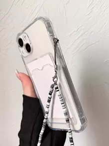 Card Slot Phone Case With Lanyard Compatible With iPhone 15/15Pro/15Plus/15Promax - Clear - View 3