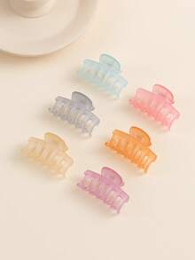 6入組素色髮爪 - 彩色 - 查看 2