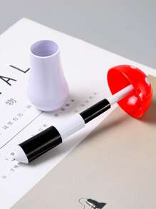 4pcs Mushroom Shaped Random Ballpoint Pen - Multicolor - View 5