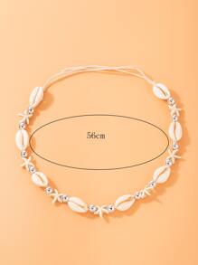 imoli Collar con concha y estrella de mar - Beis - Ver 5