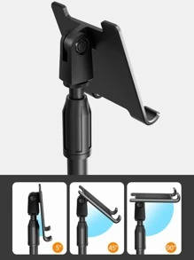 1 pieza Soporte de escritorio elevable compatible con iPhone, teléfonos Android, regalo de cumpleaños, familiar, amigos, accesorios de teléfono - Negro - Ver 4